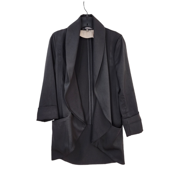 Audrey 3+1 Women's Drape Open Front Blazer - M - Picture 1 of 6